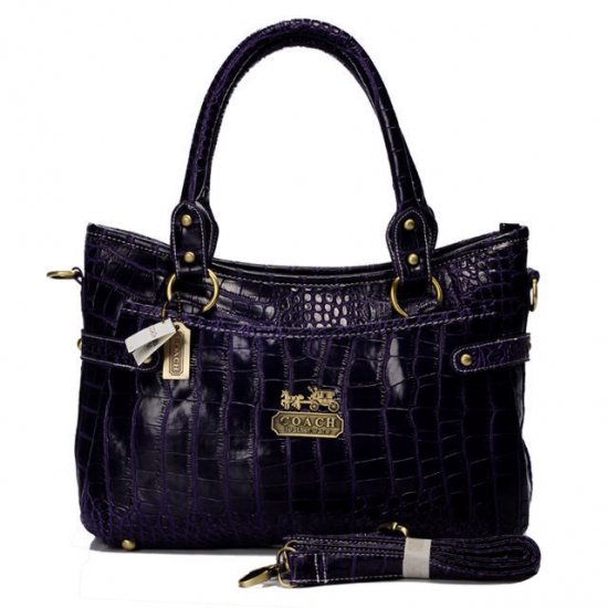 Coach In Embossed Medium Purple Satchels BIY | Women - Click Image to Close